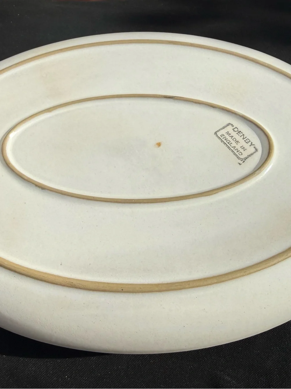 Vintage Denby “Minstrel” Large Oval Platter – 1970s MCM Yellow & Gold Floral